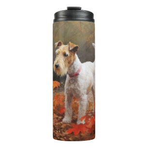 Termo Terrier Wirefox en hojas de otoño Inspira