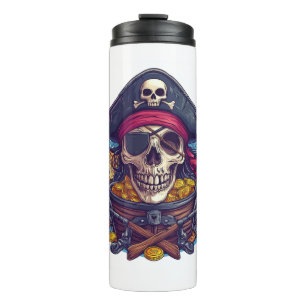 Termo Tesoro pirata de cráneo