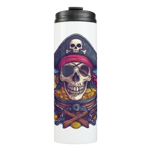 Termo Tesoro pirata de cráneo (Anverso)