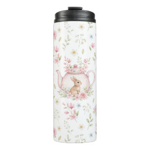 Termo Tetera Conejo Caprichoso Floral Primavera 