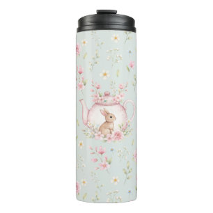 Termo Tetera Conejo Caprichoso Floral Primavera