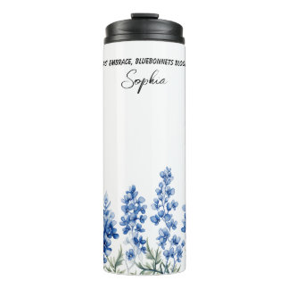 Termo Texas Bluebonnets con Verse Personalizado