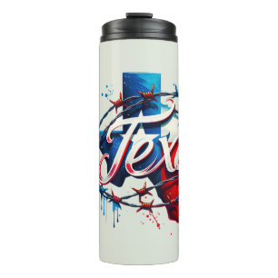 Termo Texas envuelto en un tumbler térmico con alambre d