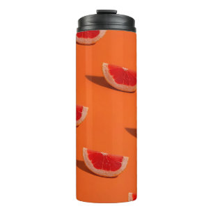 Termo TEXTIL DE FLORES BLANCOS Y naranjas