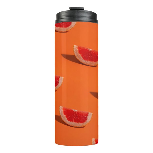 Termo TEXTIL DE FLORES BLANCOS Y naranjas (Anverso)