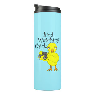 Termo Texto de polluelo de observación de pájaro