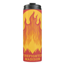 Termo Texto del personalizado Tumblador del bombero