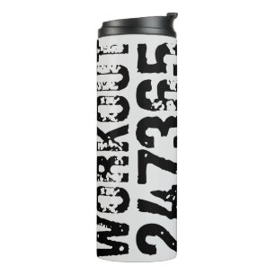 Termo Texto desgastado y raspado Workout 247365 negro