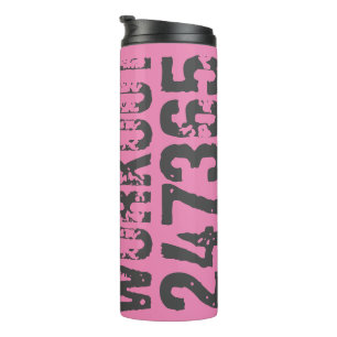 Termo Texto desgastado y raspado Workout 247365 rosa