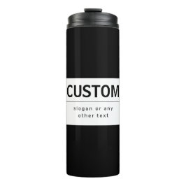 Termo Texto editable de negrita moderno | Blanco y negro