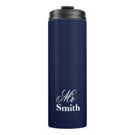 Termo Texto personalizado de la Marina Sr. Smith Nombre 
