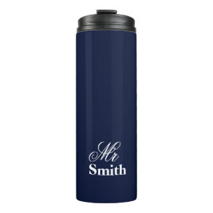 Termo Texto personalizado de la Marina Sr. Smith Nombre 