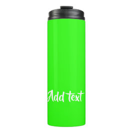 Termo texto personalizado verde claro plano