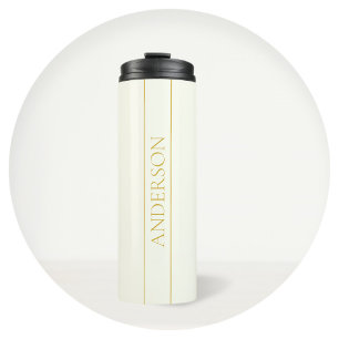 Termo Texto simple elegante personalizable dorado sobr