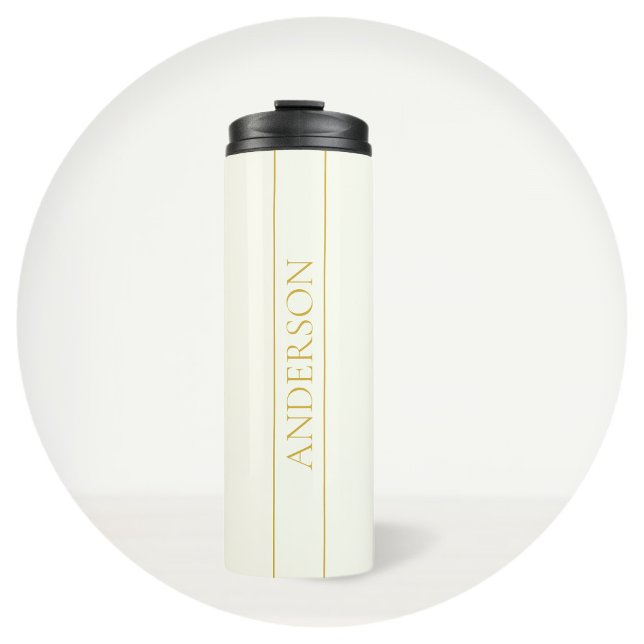 Termo Texto simple elegante personalizable | dorado sobr (Subido por el creador)
