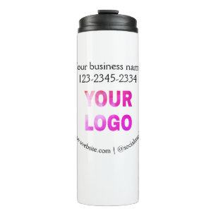 Termo texto simple mínimo agregue su logotipo/diseño aqu