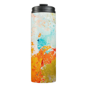 Termo textura abstracta de pintura al óleo sobre lienzo,