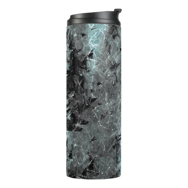 Termo Textura azul y negra clara masticada (Rotado hacia la izquierda)