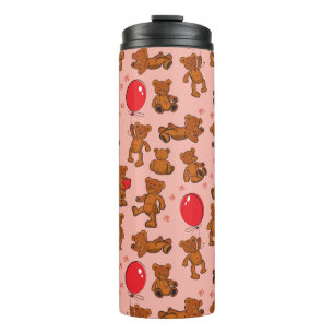 Termo Textura con los osos de peluche, corazones