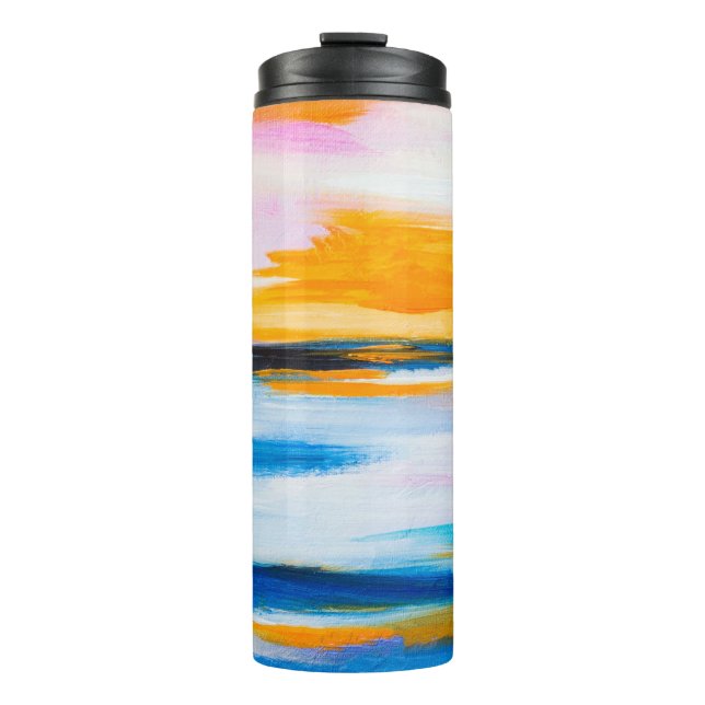 Termo Textura de aceite abstracta, pintura marina al ata (Anverso)