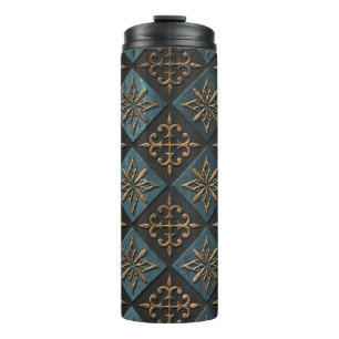 Termo Textura de bronce con estampado.