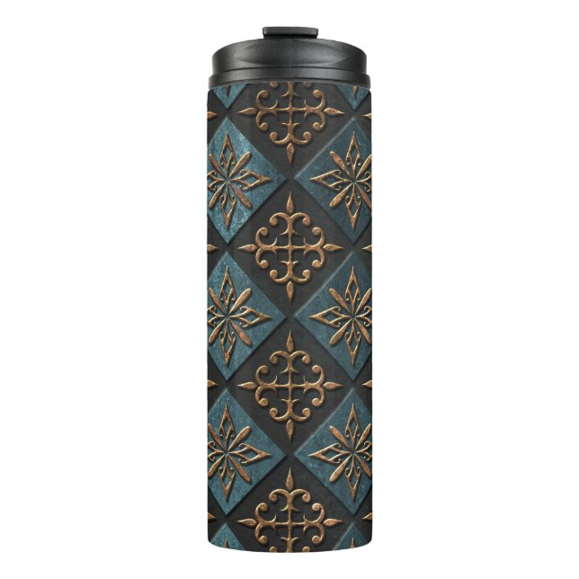 Termo Textura de bronce con estampado. (Anverso)