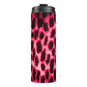 Termo Textura de cuero leopardo con colores negro y rojo