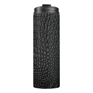 Termo Textura de cuero negro