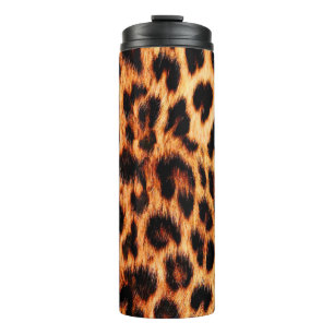 Termo Textura de leopardo, patrón de animales africanos 