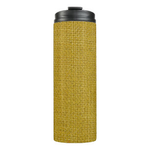 Termo Textura de lino amarillo cierre fondo de la foto.