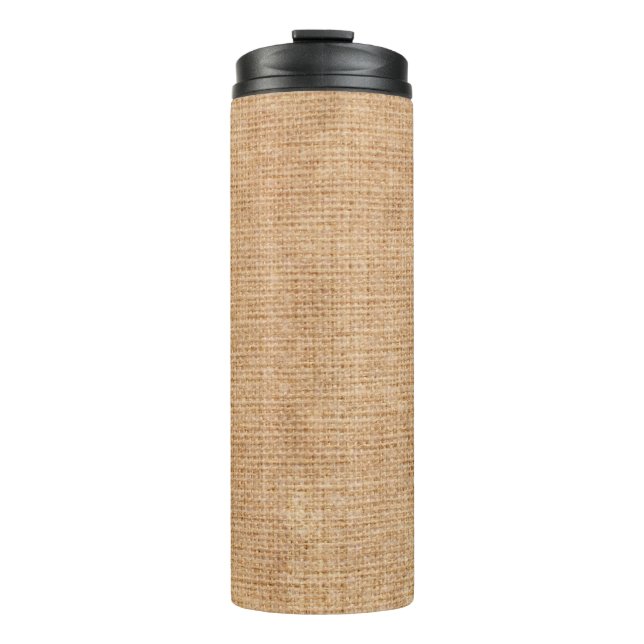 Termo Textura de lino natural como bagaje de fondo, beig (Anverso)