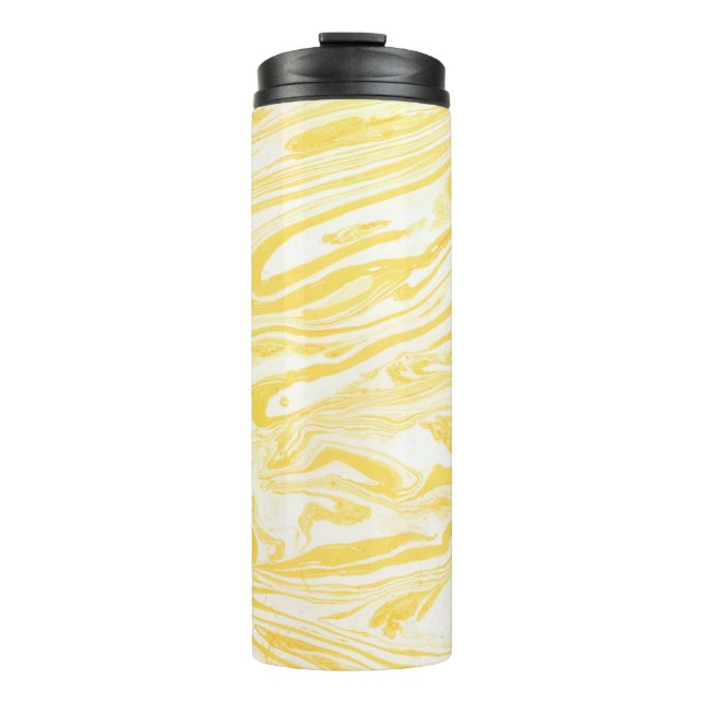 Termo Textura de mármol amarillo. Dibujo de mano (Anverso)