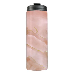 Termo Textura de mármol líquido rosa