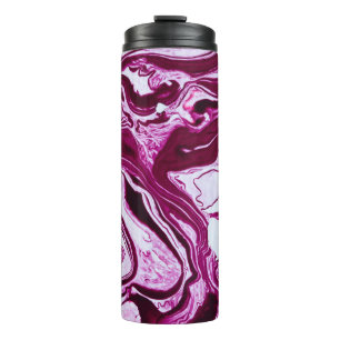 Termo Textura de mármol magenta: arte fluido abstracto