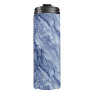 Termo Textura de mármol orgánico azul marino
