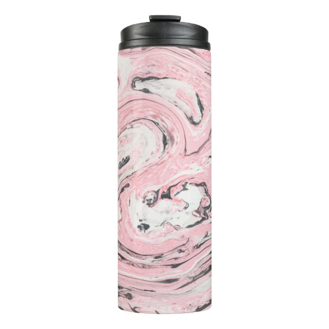 Termo Textura de mármol rosa y negro. Bac abstracto mode (Anverso)