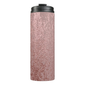 Termo Textura de oro metálico, cuarzo rosa.