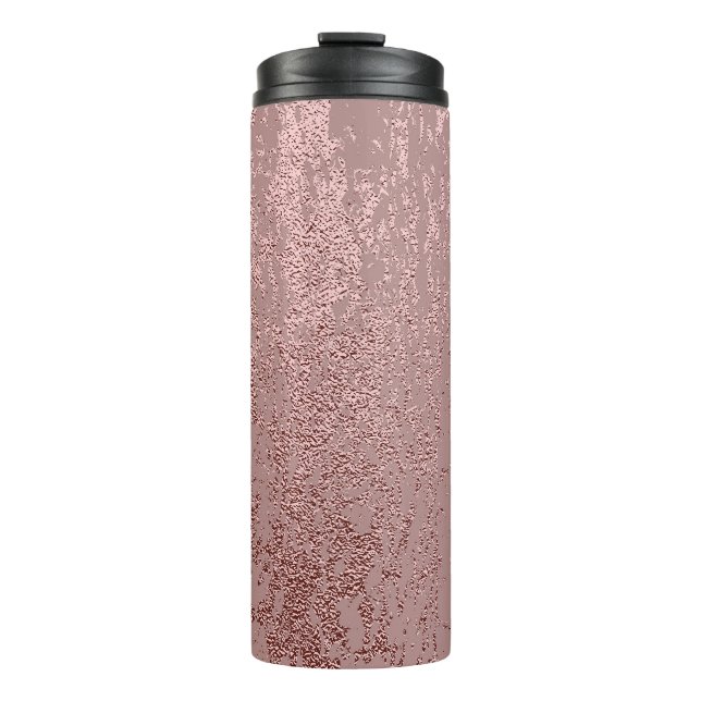 Termo Textura de oro metálico, cuarzo rosa. (Anverso)