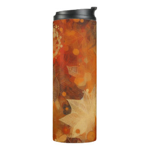Termo Textura De Otoño naranja Y Marrón