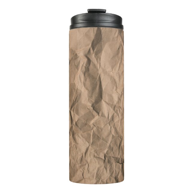 Termo Textura de papel reciclado rugosa y marrón (Anverso)