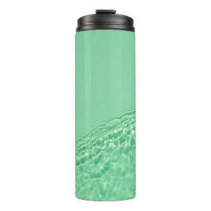 Termo Textura de superficie de agua clara de color azul