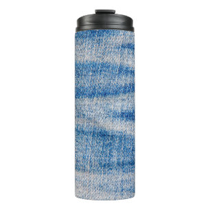 Termo Textura de tela de vaqueros azules, fondo textil