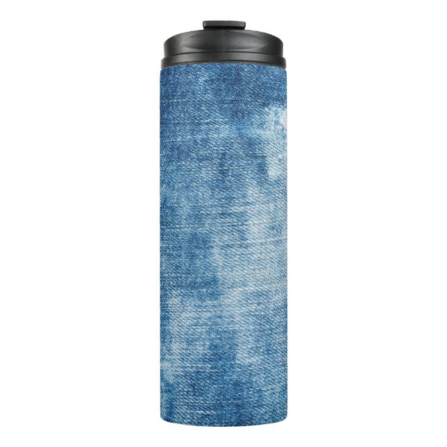 Termo Textura de vaqueros de denim azul (Anverso)