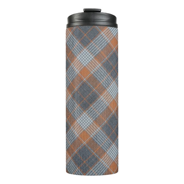 Termo Textura textil de patrón tartán de material contro (Anverso)