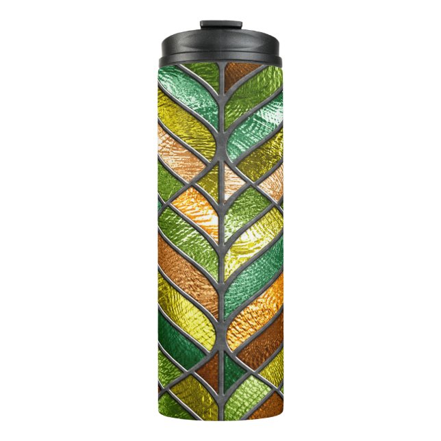 Termo Textura transparente de vidrio manchado con patrón (Anverso)