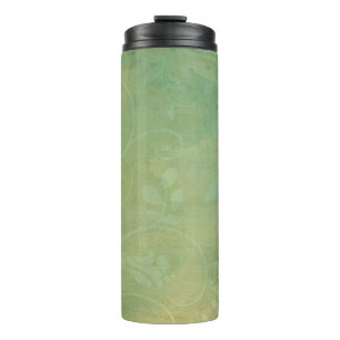 Termo Textura verde floreciente vintage