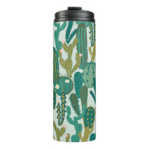 Termo Textura Vintage Repetida Cactus Green