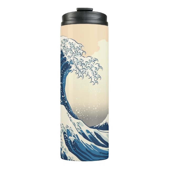 Termo The great wave off kanagawa painting reproduction  (Anverso)