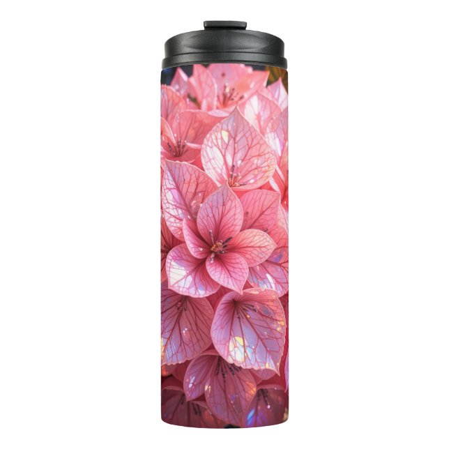 Termo Thermal Bottle with Pink Flowers (Anverso)