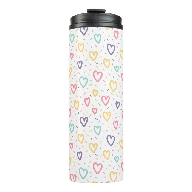 Termo Thermal Tumbler Colorful Hearts (Anverso)